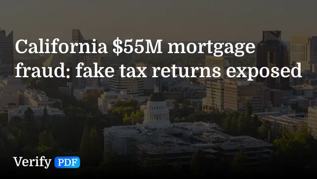 California $55M mortgage fraud: fake tax returns exposed