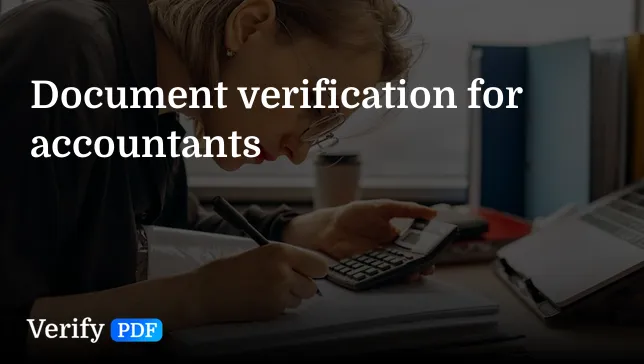 Document verification for accountants