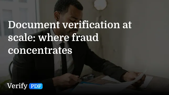Document verification at scale: where demand concentrates