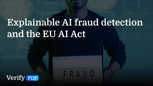 Explainable AI fraud detection and the EU AI Act