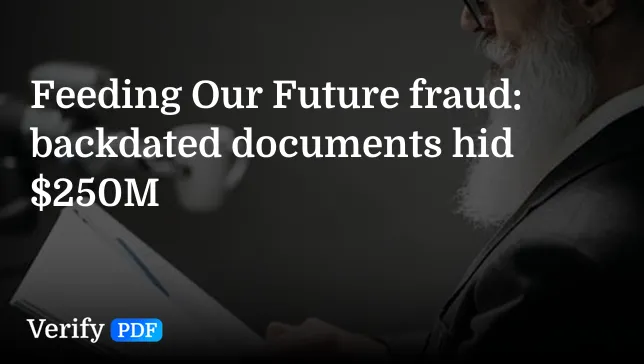 Feeding Our Future fraud: backdated documents hid $250M