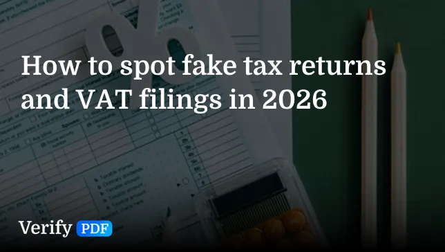 How to spot fake tax returns and VAT filings in 2026