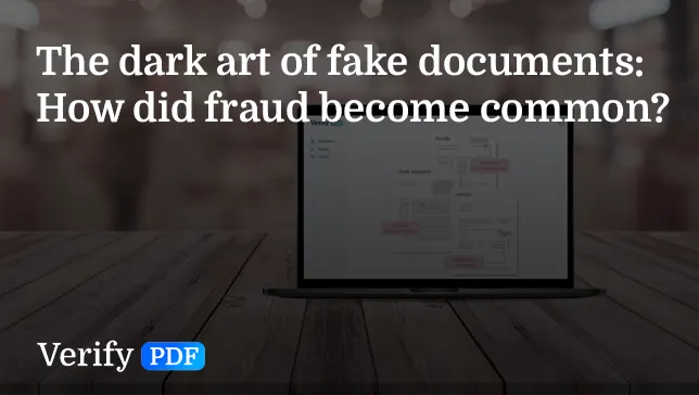 How to detect document fraud? Use a fake PDF detector
