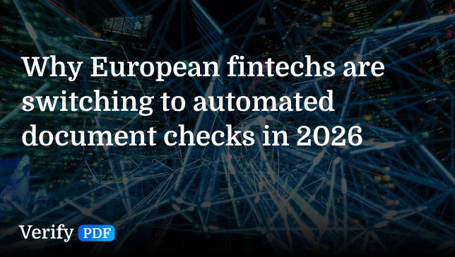 Dlaczego europejskie fintechy przeszły na automatyczne kontrole
