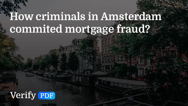 How criminals in Amsterdam commited loan fraud?