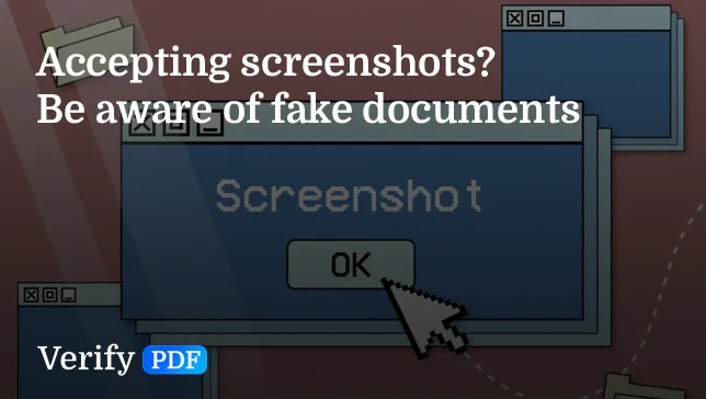 Gli screenshot non possono essere verificati forensicamente